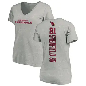 Women's Trent Sherfield Sr. Arizona Cardinals Backer V-Neck T-Shirt - Ash