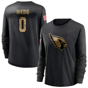 Women's Trey Wedig Arizona Cardinals Black 2020 Salute To Service Sideline Performance Long Sleeve T-Shirt