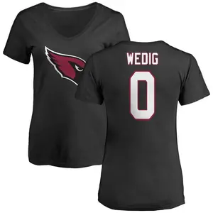 Women's Trey Wedig Arizona Cardinals Name & Number Logo Slim Fit T-Shirt - Black
