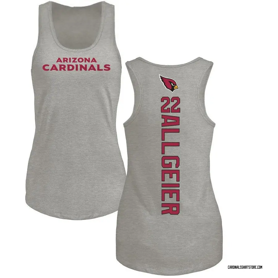 Women's Tyler Allgeier Arizona Cardinals Backer Tri-Blend Tank Top - Ash