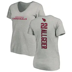 Women's Tyler Allgeier Arizona Cardinals Backer V-Neck T-Shirt - Ash