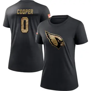 Women's Tyler Cooper Arizona Cardinals Black 2020 Salute To Service Performance T-Shirt