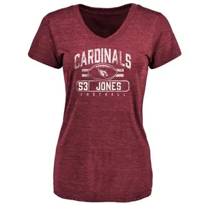 Women's Vi Jones Arizona Cardinals Flanker Tri-Blend T-Shirt - Maroon