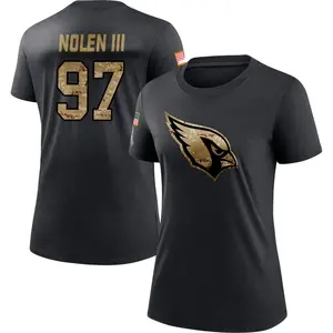 Women's Walter Nolen III Arizona Cardinals Black 2020 Salute To Service Performance T-Shirt