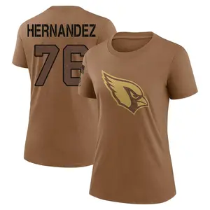 Women's Will Hernandez Arizona Cardinals Brown 2023 Salute To Service Legend Performance T-Shirt