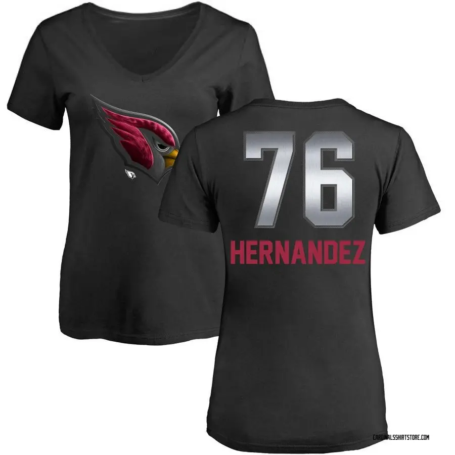 Women's Will Hernandez Arizona Cardinals Midnight Mascot T-Shirt - Black