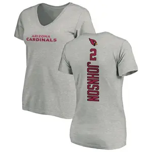 Women's Will Johnson Arizona Cardinals Backer V-Neck T-Shirt - Ash