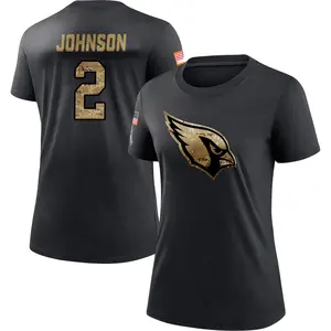 Women's Will Johnson Arizona Cardinals Black 2020 Salute To Service Performance T-Shirt
