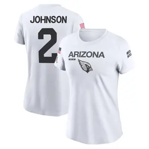 Women's Will Johnson Arizona Cardinals White 2024 Salute to Service Legend Performance T-Shirt