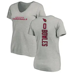 Women's Wyatt Bowles Arizona Cardinals Backer V-Neck T-Shirt - Ash