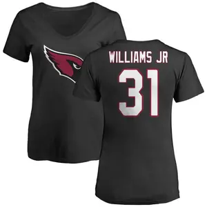 Women's Wydett Williams Jr. Arizona Cardinals Name & Number Logo Slim Fit T-Shirt - Black