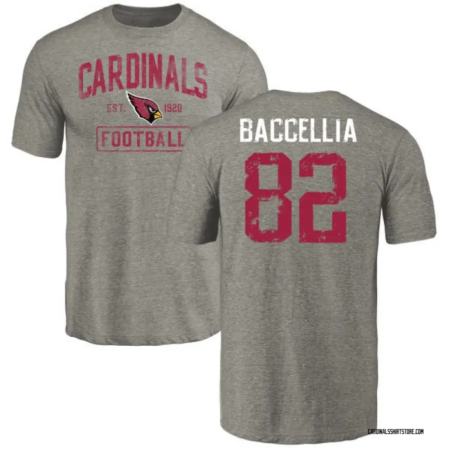 Youth Andre Baccellia Arizona Cardinals Gray Distressed Name & Number Tri-Blend T-Shirt