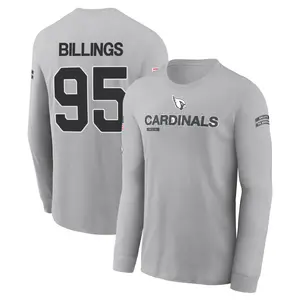 Youth Andrew Billings Arizona Cardinals Gray 2024 Salute to Service Long Sleeve T-Shirt