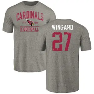 Youth Andrew Wingard Arizona Cardinals Gray Distressed Name & Number Tri-Blend T-Shirt