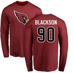 Youth Angelo Blackson Arizona Cardinals Name & Number Logo Long Sleeve T-Shirt - Maroon