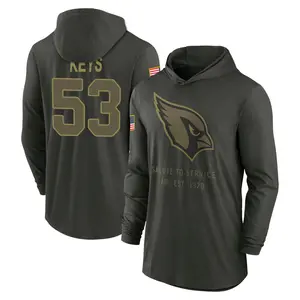 Youth Austin Keys Arizona Cardinals Forest/Green 2025 Salute to Service Sideline Lightweight Hooded Pullover Long Sleeve T-Shirt