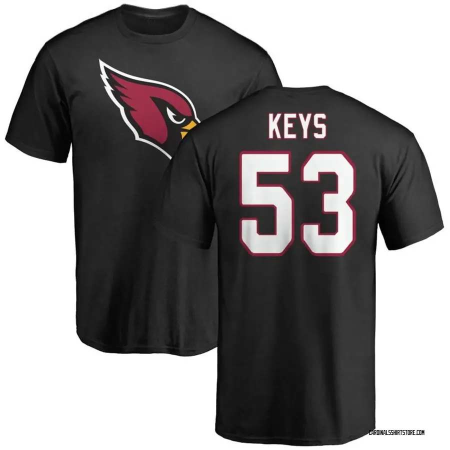 Youth Austin Keys Arizona Cardinals Name & Number Logo T-Shirt - Black