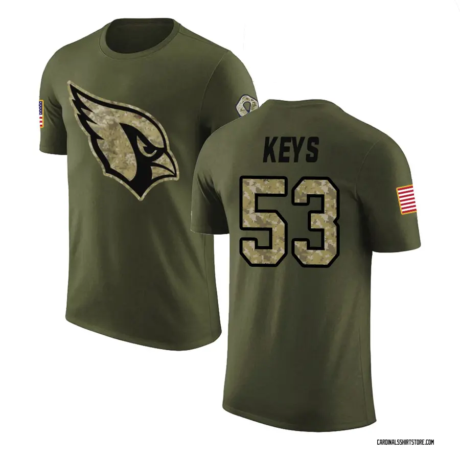 Youth Austin Keys Arizona Cardinals Olive Salute to Service Legend T-Shirt