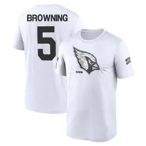 Youth Baron Browning Arizona Cardinals White 2024 Salute to Service Legend Performance T-Shirt