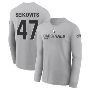 Youth Bernhard Seikovits Arizona Cardinals Gray 2024 Salute to Service Long Sleeve T-Shirt