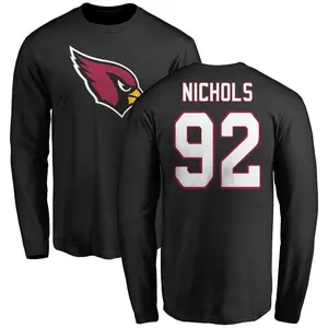 Youth Bilal Nichols Arizona Cardinals Name & Number Logo Long Sleeve T-Shirt - Black