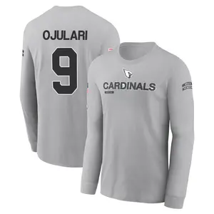 Youth BJ Ojulari Arizona Cardinals Gray 2024 Salute to Service Long Sleeve T-Shirt
