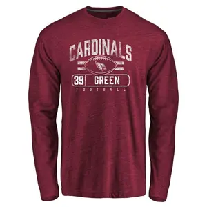 Youth Bryson Green Arizona Cardinals Flanker Tri-Blend Long Sleeve T-Shirt - Garnet