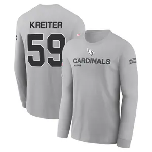 Youth Casey Kreiter Arizona Cardinals Gray 2024 Salute to Service Long Sleeve T-Shirt