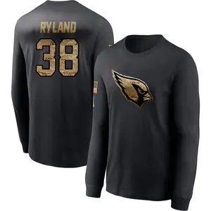 Youth Chad Ryland Arizona Cardinals Black 2020 Salute To Service Sideline Performance Long Sleeve T-Shirt