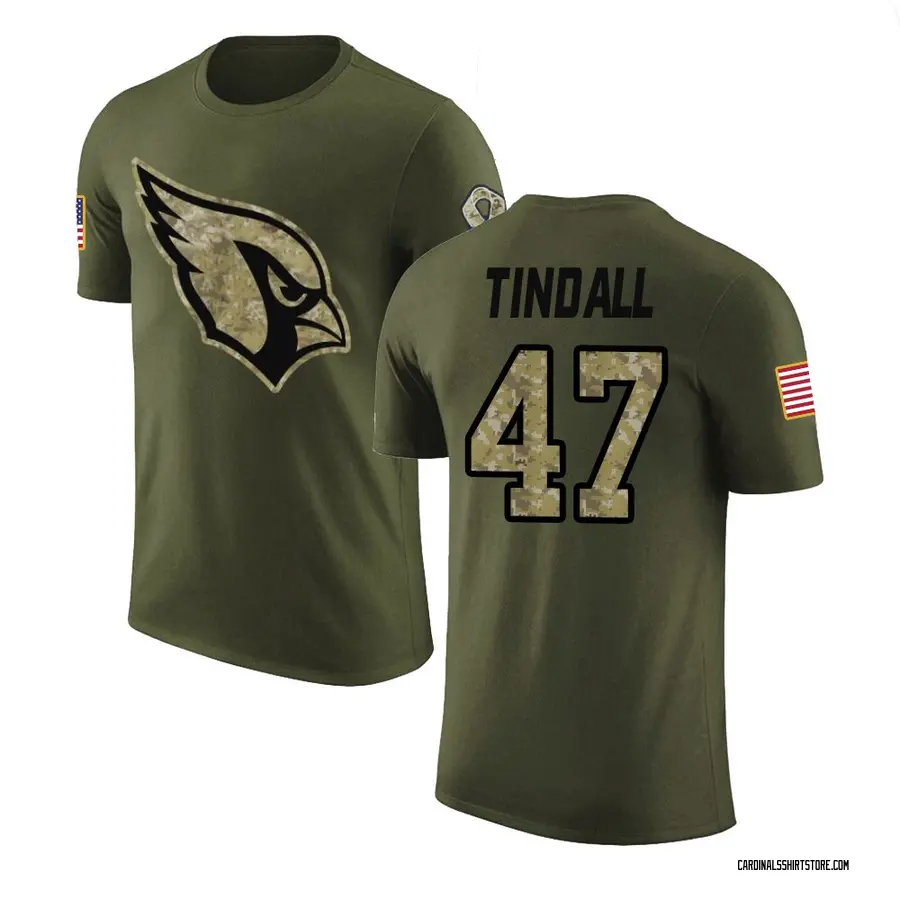 Youth Channing Tindall Arizona Cardinals Olive Salute to Service Legend T-Shirt