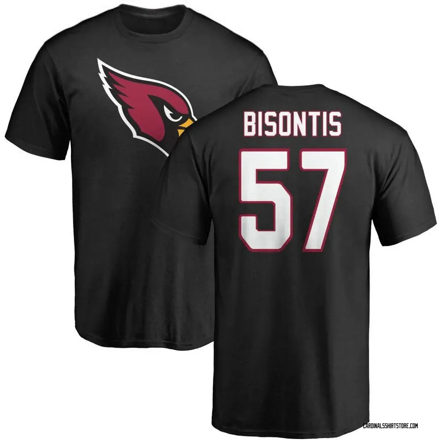Youth Chase Bisontis Arizona Cardinals Name & Number Logo T-Shirt - Black