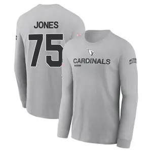 Youth Christian Jones Arizona Cardinals Gray 2024 Salute to Service Long Sleeve T-Shirt