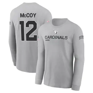 Youth Colt McCoy Arizona Cardinals Gray 2024 Salute to Service Long Sleeve T-Shirt