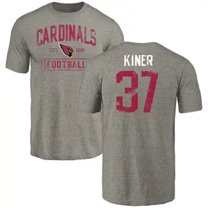 Youth Corey Kiner Arizona Cardinals Gray Distressed Name & Number Tri-Blend T-Shirt