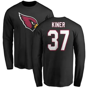 Youth Corey Kiner Arizona Cardinals Name & Number Logo Long Sleeve T-Shirt - Black