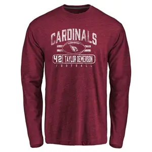 Youth Dadrion Taylor-Demerson Arizona Cardinals Flanker Tri-Blend Long Sleeve T-Shirt - Garnet