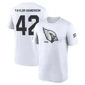 Youth Dadrion Taylor-Demerson Arizona Cardinals White 2024 Salute to Service Legend Performance T-Shirt