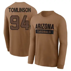 Youth Dalvin Tomlinson Arizona Cardinals Brown 2023 Salute To Service Long Sleeve T-Shirt