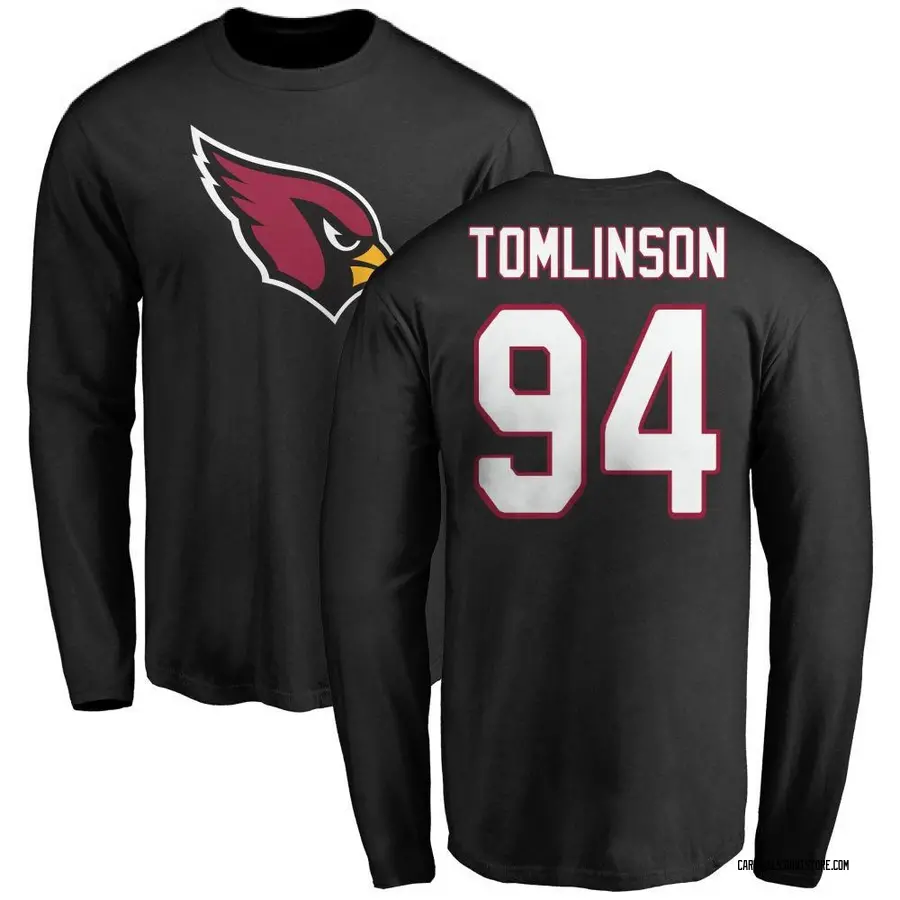Youth Dalvin Tomlinson Arizona Cardinals Name & Number Logo Long Sleeve T-Shirt - Black