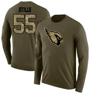 Youth Dante Stills Arizona Cardinals Salute to Service Sideline Olive Legend Long Sleeve T-Shirt