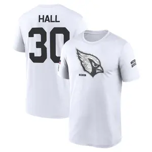 Youth Darren Hall Arizona Cardinals White 2024 Salute to Service Legend Performance T-Shirt