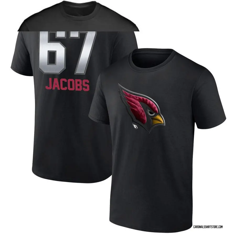 Youth Demontrey Jacobs Arizona Cardinals Midnight Mascot T-Shirt - Black