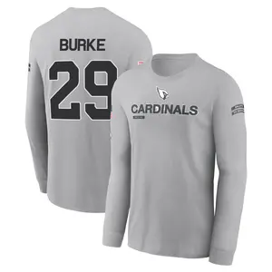 Youth Denzel Burke Arizona Cardinals Gray 2024 Salute to Service Long Sleeve T-Shirt