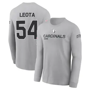 Youth Eku Leota Arizona Cardinals Gray 2024 Salute to Service Long Sleeve T-Shirt