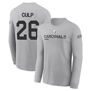 Youth Elijah Culp Arizona Cardinals Gray 2024 Salute to Service Long Sleeve T-Shirt