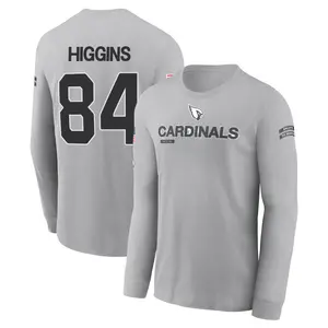 Youth Elijah Higgins Arizona Cardinals Gray 2024 Salute to Service Long Sleeve T-Shirt