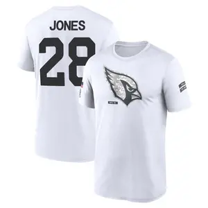 Youth Elijah Jones Arizona Cardinals White 2024 Salute to Service Legend Performance T-Shirt