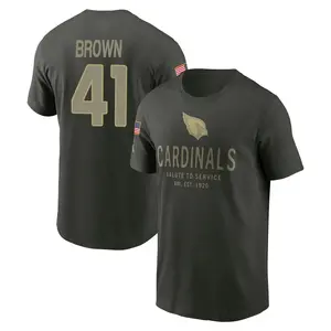 Youth Elliott Brown Arizona Cardinals Forest/Green 2025 Salute to Service Sideline Primary Edge T-Shirt