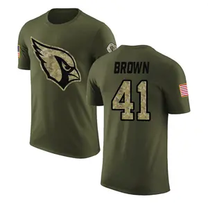 Youth Elliott Brown Arizona Cardinals Olive Salute to Service Legend T-Shirt