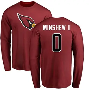 Youth Gardner Minshew Arizona Cardinals Name & Number Logo Long Sleeve T-Shirt - Maroon